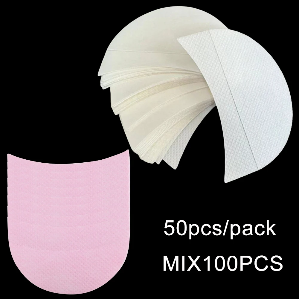 40/50/100 Uds parche de pestañas de algodón pegatinas extensión herramientas de maquillaje desechables aplicación eliminación de pestañas almohadillas parche para pestañas
