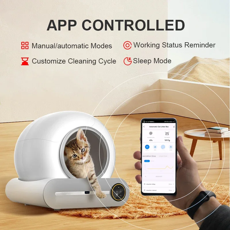 Automatic Smart Cat Lit-ter Box Factory Direct Fully Automatic Basin Accessories Cat Lit-ter Box