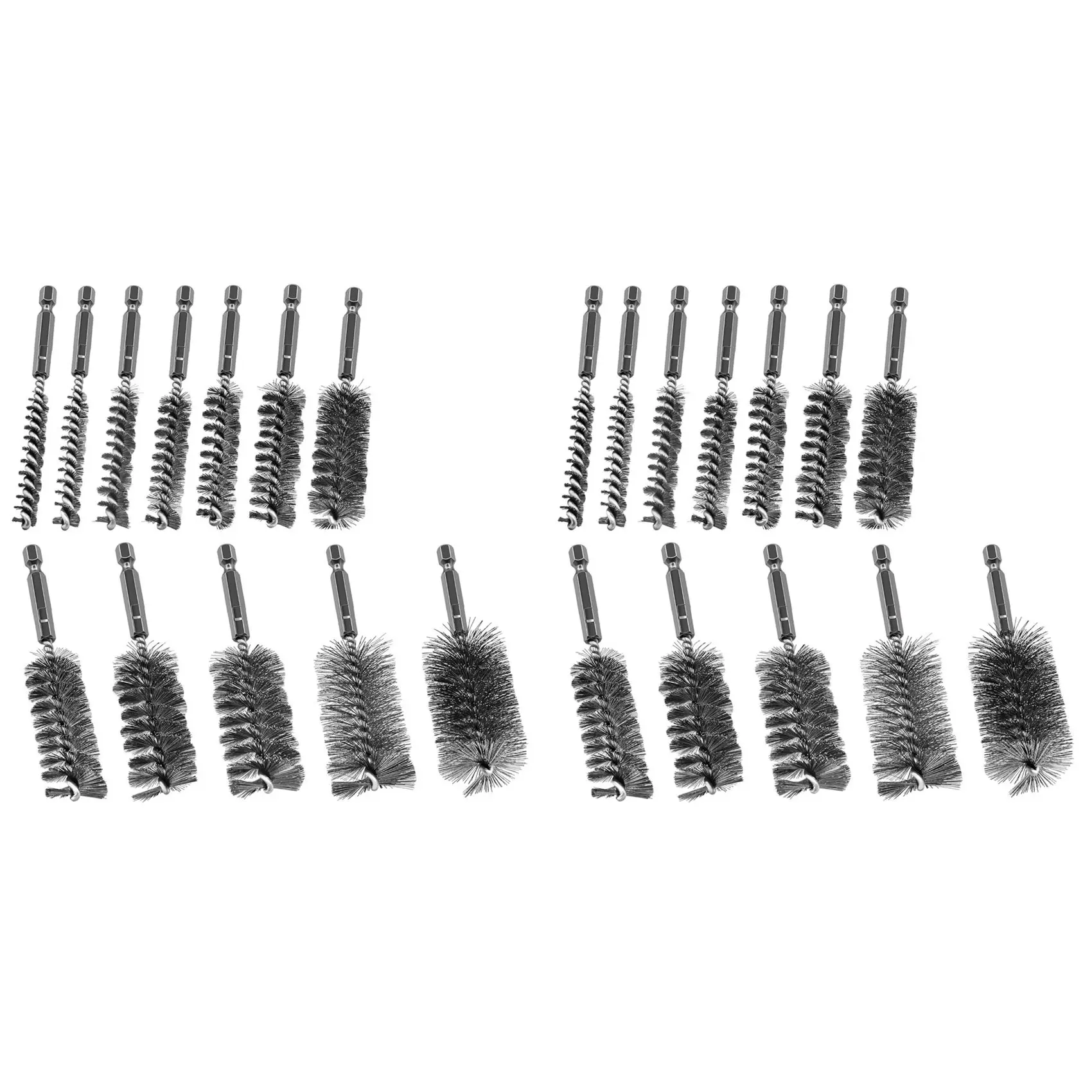 

Набор проволочных щеток для дрели AB33-24Pcs, щетки из нержавеющей стали для чистки отверстий, набор для очистки с помощью электрической дрели.