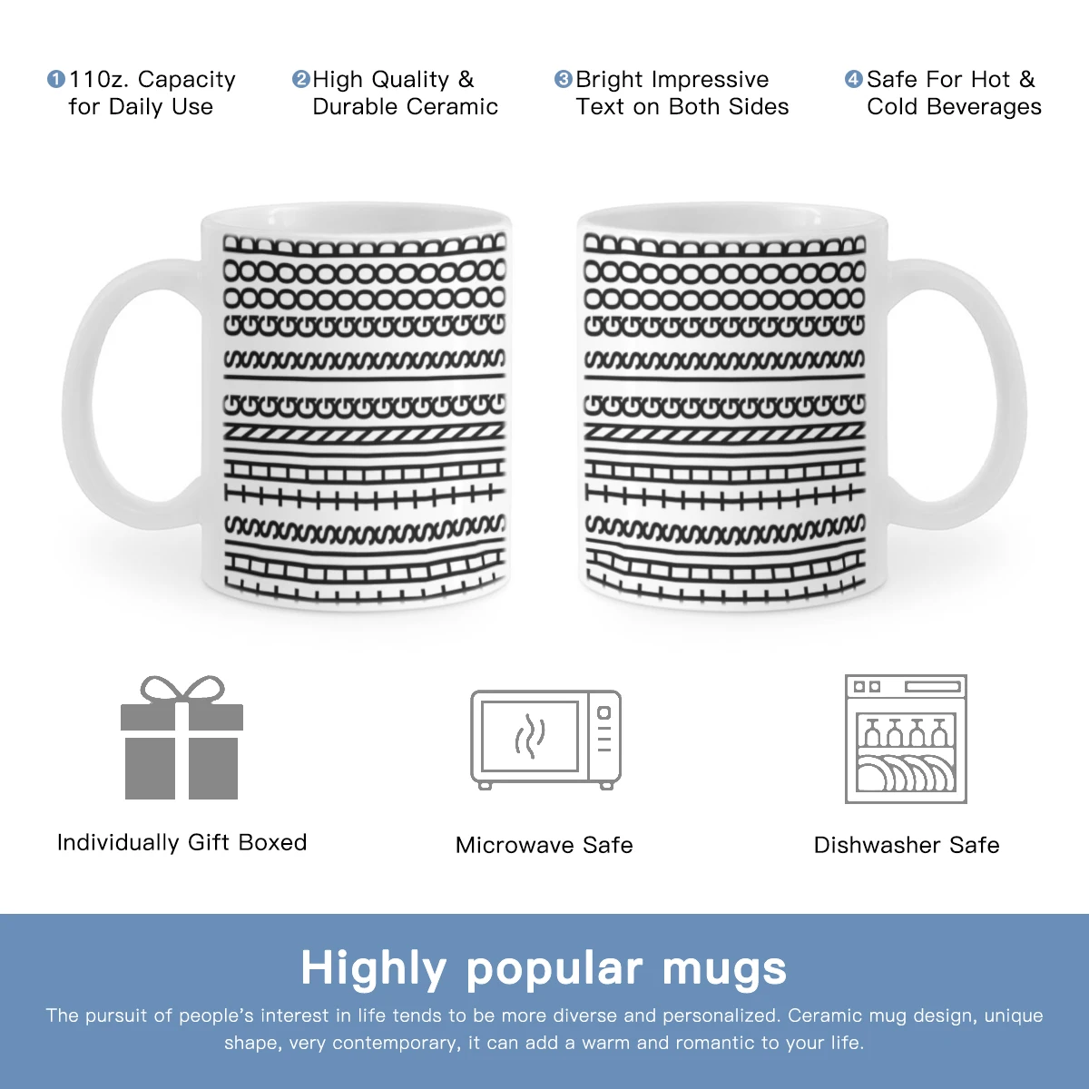 كوب مخصص بسعة كبيرة، كوب شخصي مع اسم نص الصورة، هدية شخصية