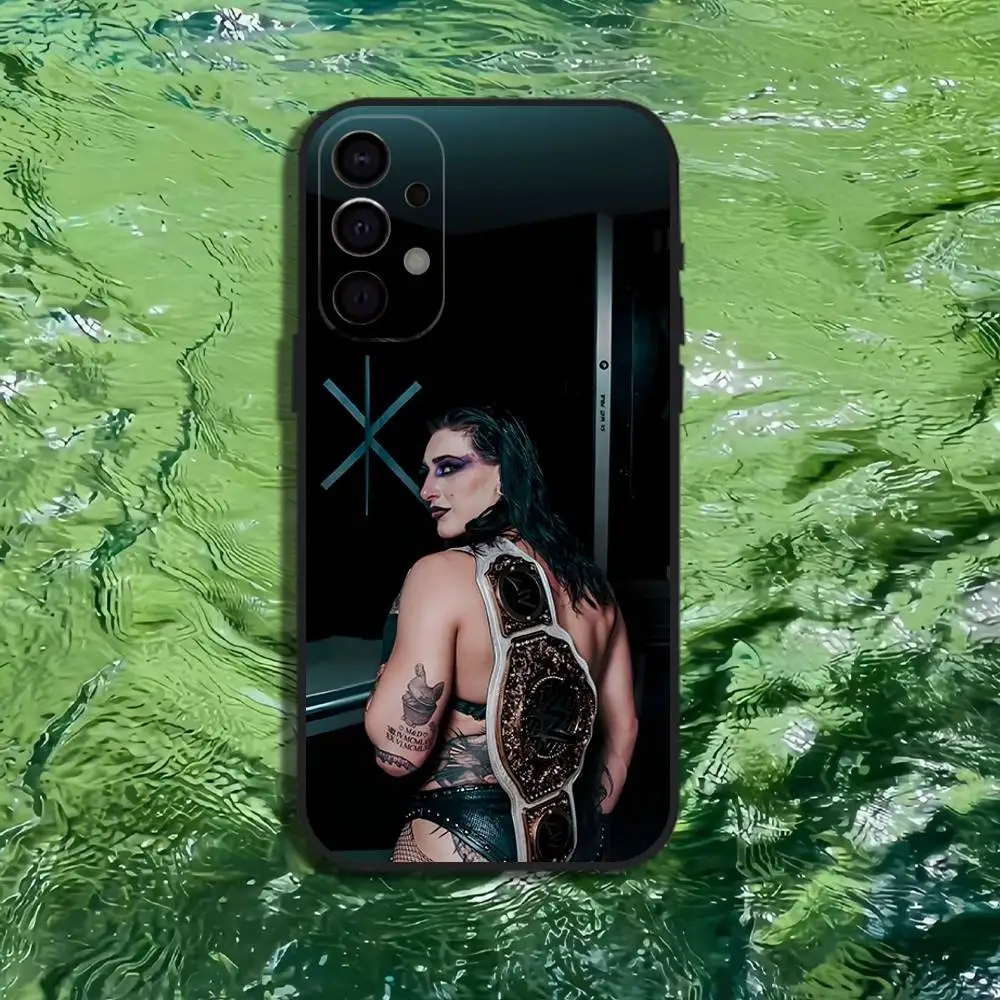 R-Rhea R-Ripley Wrestler telefoonhoesje voor Samsung S25,S24,S21,S22,S23,S30,Ultra,S20,Plus,Fe,Lite,Note,10,9,5G zwarte cover