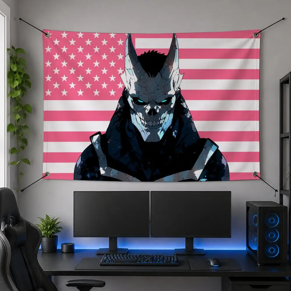 Anime K-Kafka Hibino Kaiju No. 8 Sci-Fi Action Flags Flag Banner for Bedroom Dorm Party Home Living Room Wall Garden Gift