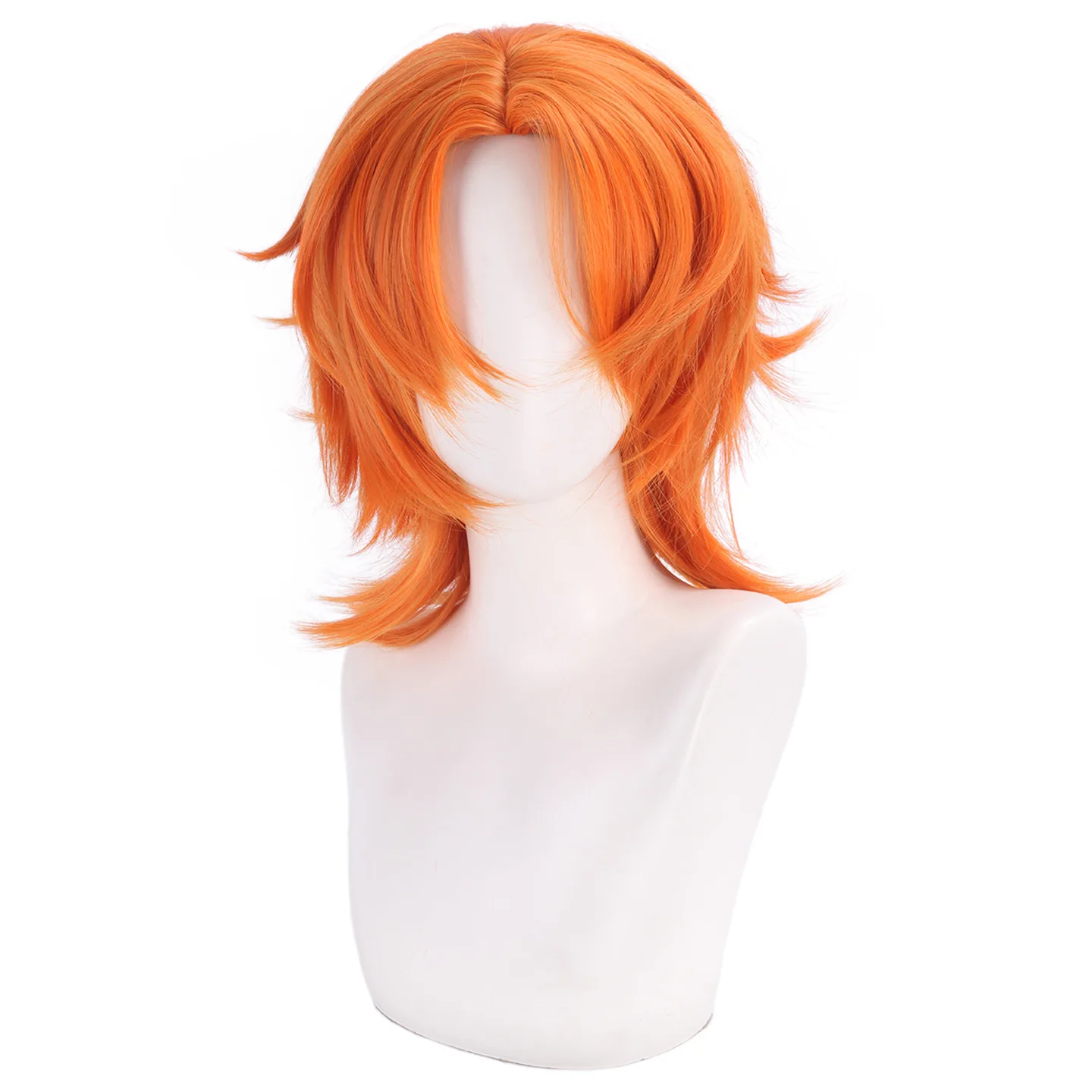 Peluca de Cosplay de Nick Wilde Fox para hombre y mujer, 40cm, pelo naranja de longitud media, pelucas de juego de rol de película de Anime, accesorios de disfraz Comic-con