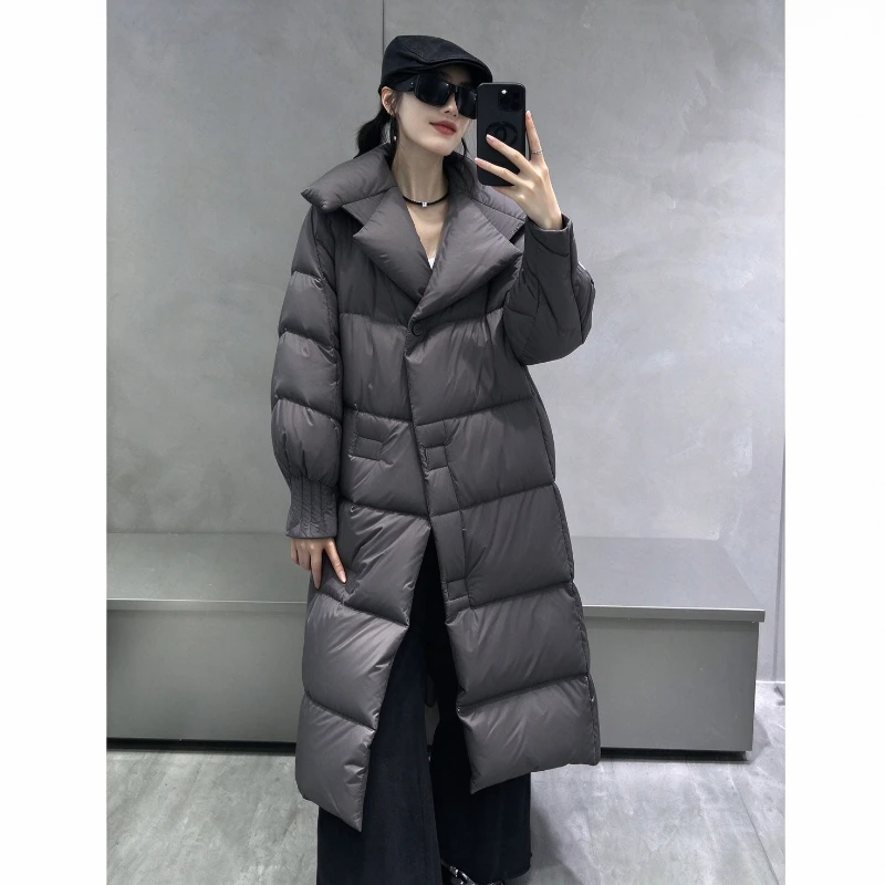 Oversized Longline Padded Coat Women's Zip Up Winter Daily Commute Campus Trendy Warm Soft New Luxe Hot Chic Fad Outdoor Coats