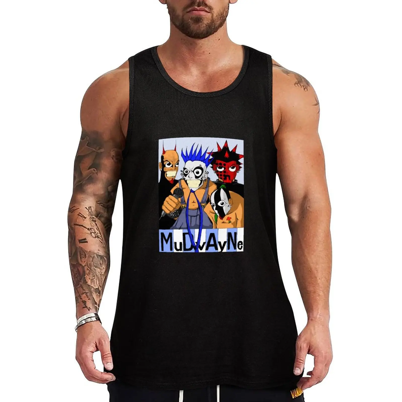 mudvayne band rock mudvayne mudvayne Tank Top basketball gym men gym shirts