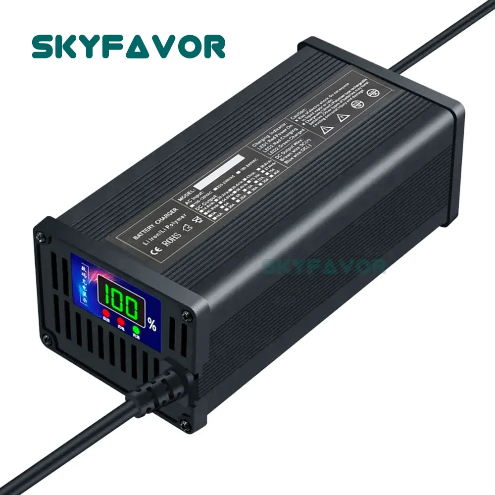 Custom Automatic 48V Battery Charger 48V 15A Professional Smart 48 Volt 12S or 13S Li-ion Lithium Battery Charger for 30AH-60AH