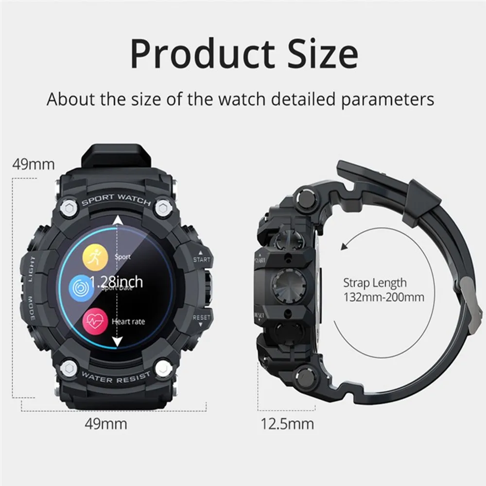 كامل شاشة تعمل باللمس اللياقة البدنية تعقب ساعة ذكية الرجال رصد معدل ضربات القلب ضغط الدم Smartwatch لنظام أندرويد Ios مقاوم للماء الرياضة