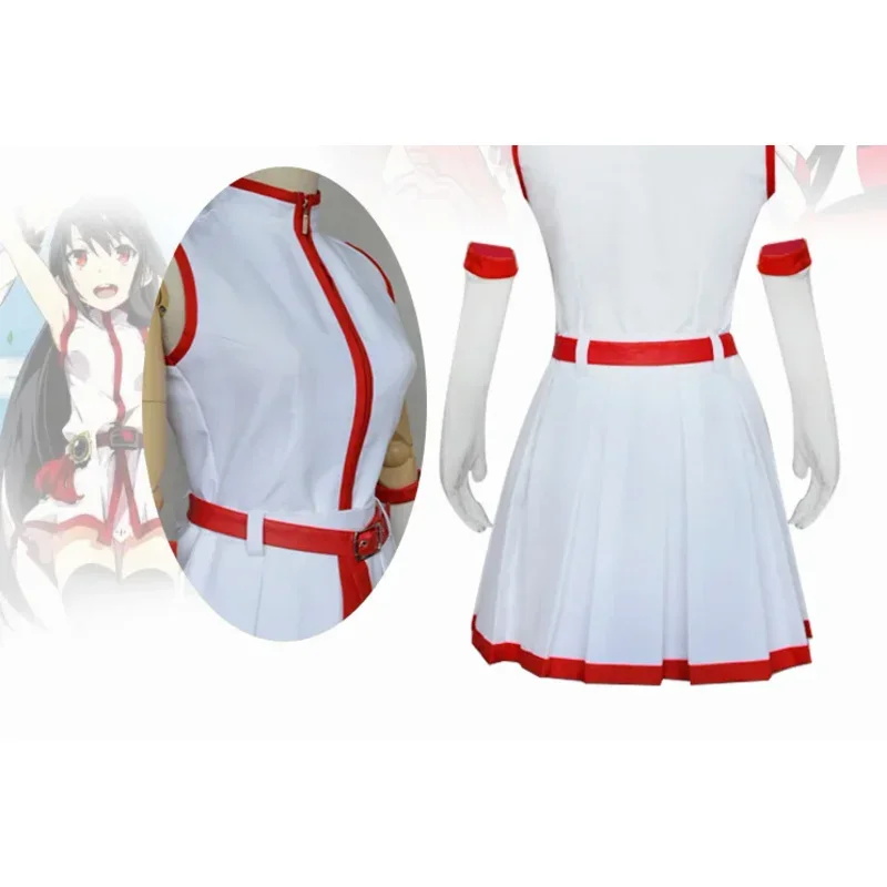 Akame Ga KILL! Akame Kumrome Costume Cosplay Adult Women Halloween Carnival Party Costume Sleeveless Uniform Skirt Set