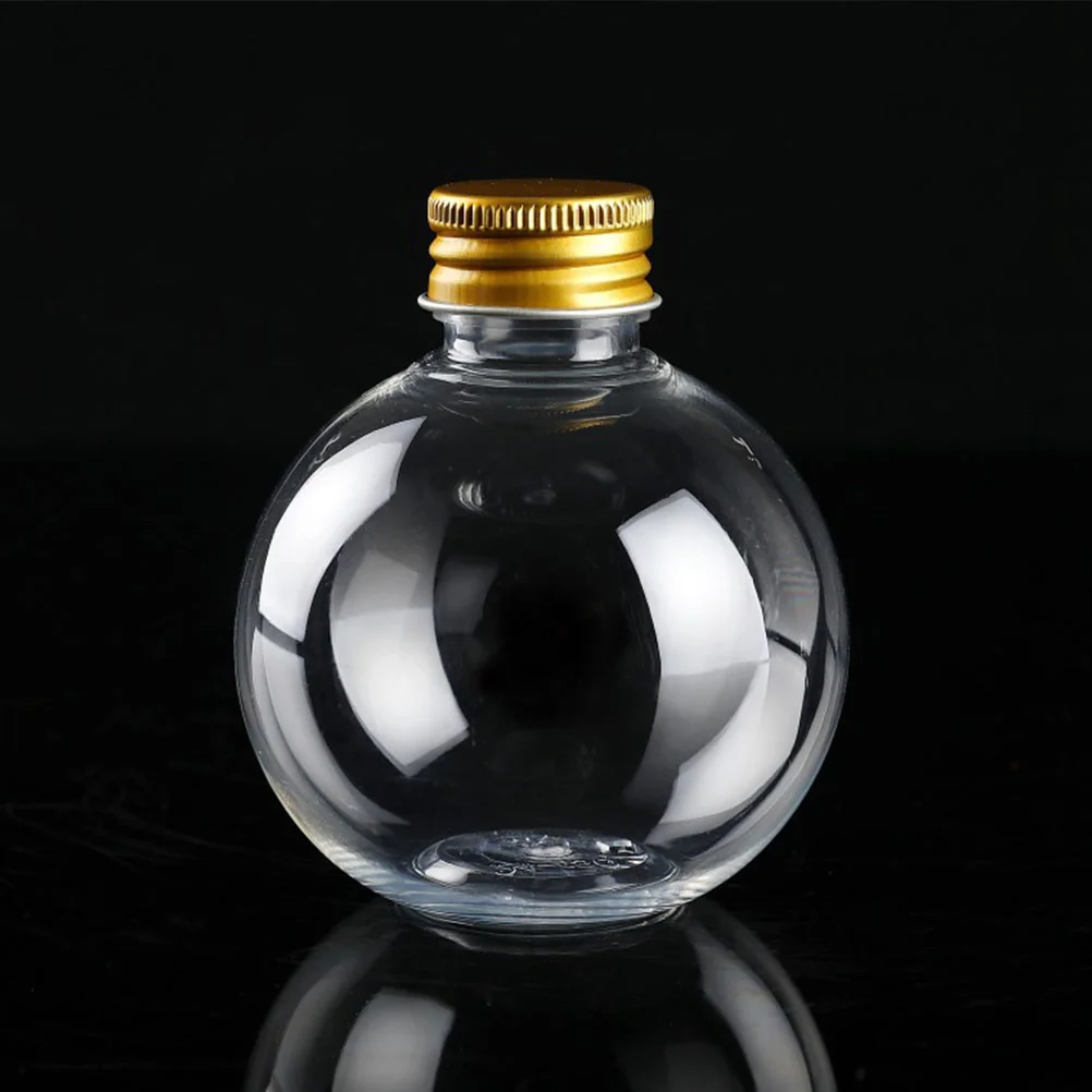 20pcs Empty PET Clear Bottles Spray Bottle 150ml Transparent Round Bulb Plastic Bottle Leak Proof Bulb Bottle Decor Water Bottle