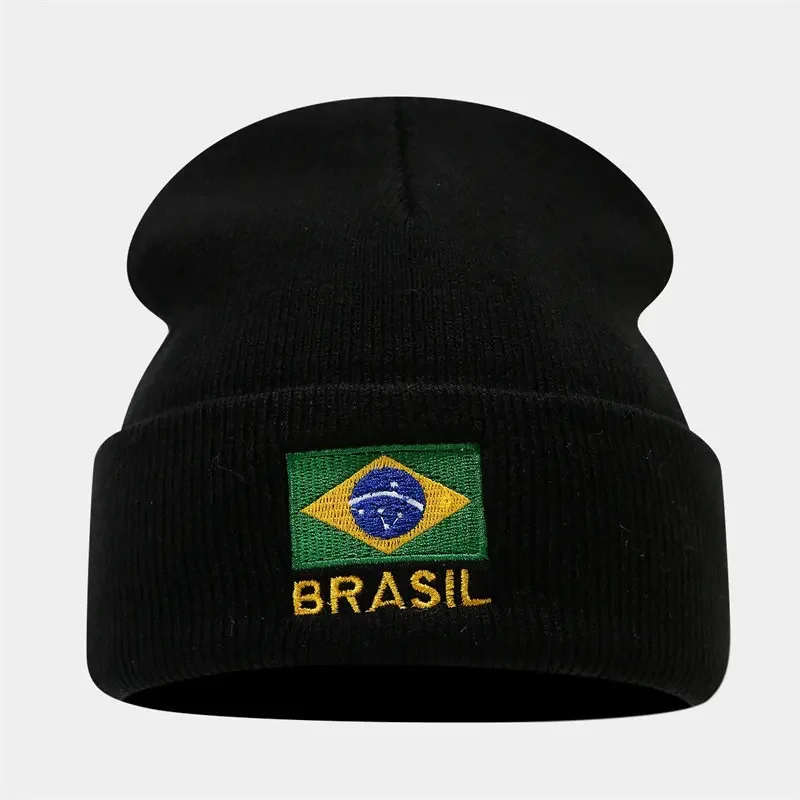 Winter Cotton Print Thicken Knitted Hat Warm Skullies Cap Beanie Hat For Men and Women 09