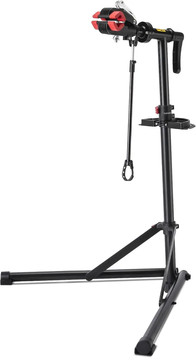 

Bicycle Repair Stand for Bike Maintenance, Height Adjustable, Foldable, 360° Rotatable Clamp, Up to 30 kg, with Tool Tray and
