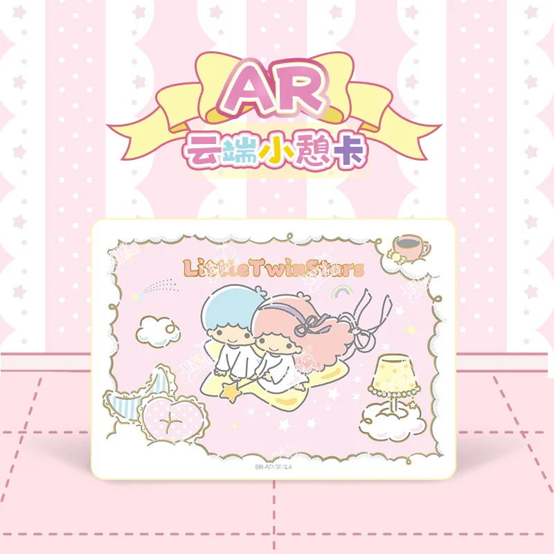KAYOU ของแท้ Sanrio การ์ด Zhenmeng Book จองภาพเคลื่อนไหวคอลเลกชันเกมการ์ดของเล่นเด็กอุปกรณ์ต่อพ่วงของขวัญกล่องต้นฉบับ