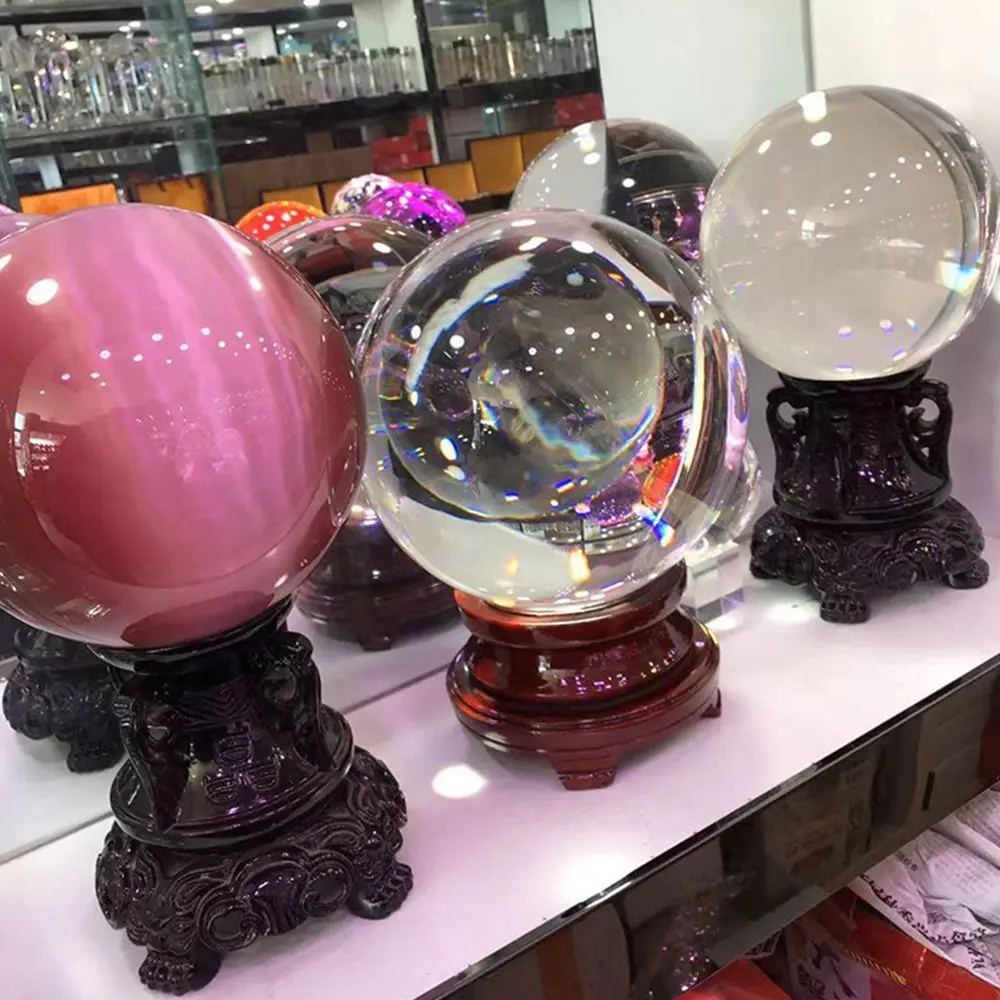 العقيق الأحجار التصوير الدعائم سطح المكتب كريستال الكرة قاعدة كريستال الكرة عرض موقف ديكور المنزل الزجاج المجال حامل