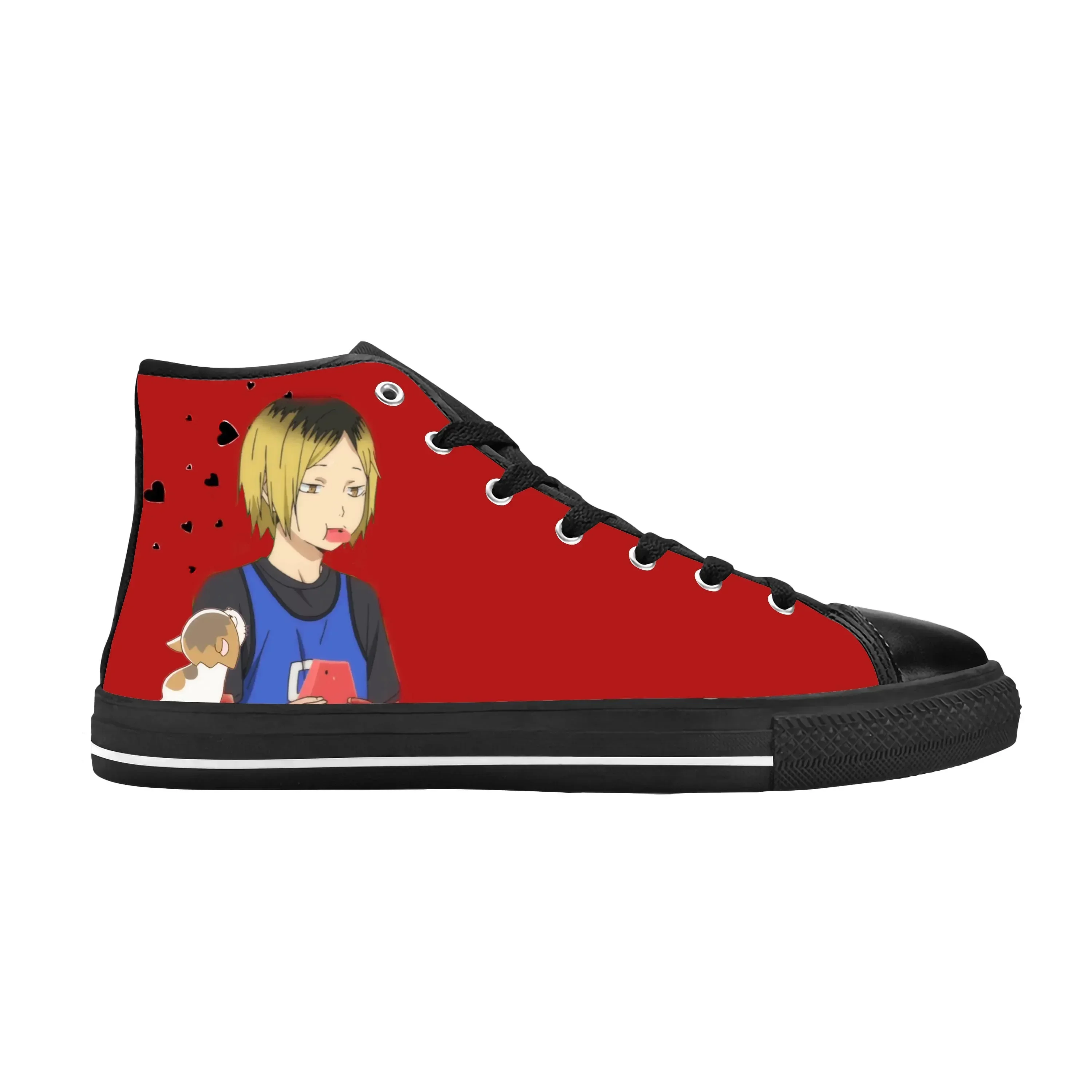Zapatillas de deporte japonesas de Anime Manga, dibujos animados Haikyuu Kozume Kenma, zapatos de tela informales, de alta calidad, cómodas y transpirables, con estampado 3D, para hombres y mujeres