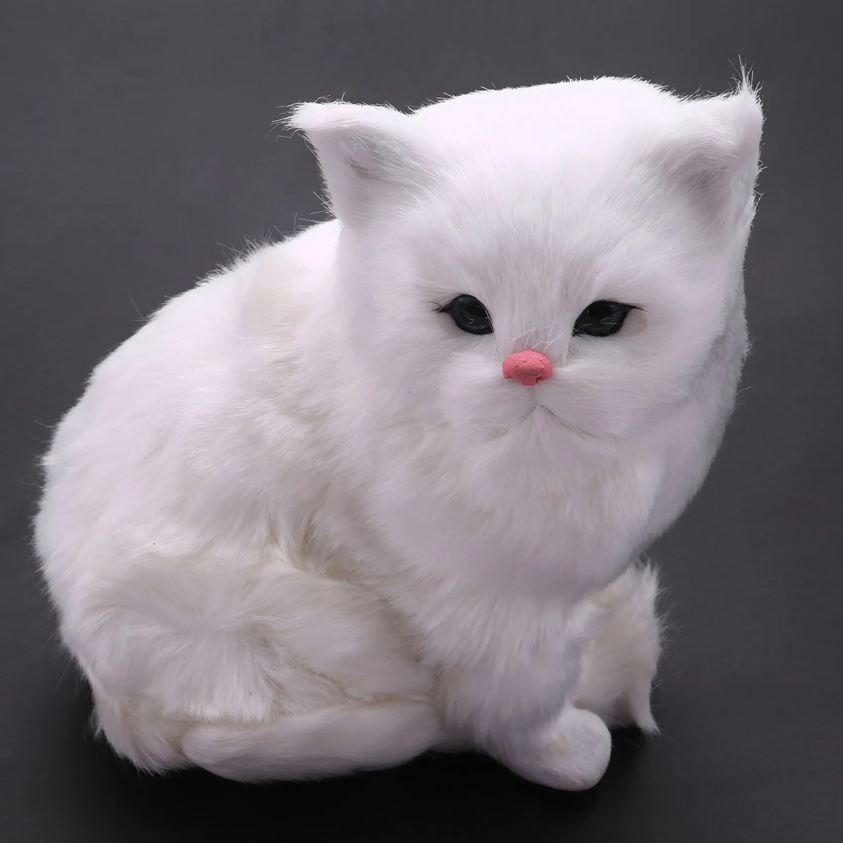 Simulación realista de peluche, gatos persa blancos, juguetes, muñecas de gato, decoración de mesa, niños y niñas