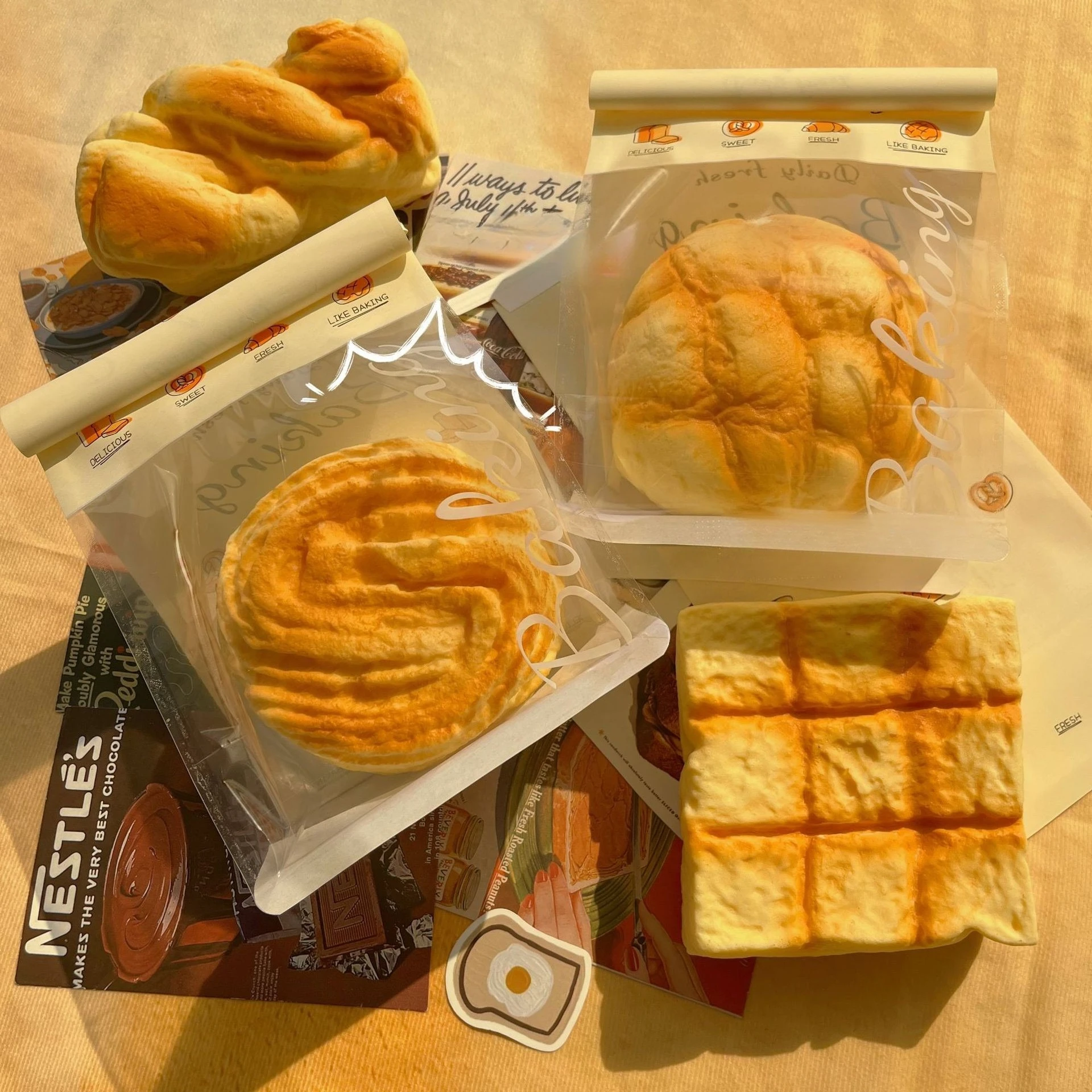 

Новые взрывные новые продукты, горячая распродажа, измельченный хлеб, масло, тосты, влажный мягкий декомпрессионный медленный отскок, выжимка, вентиляционное отверстие, липкий