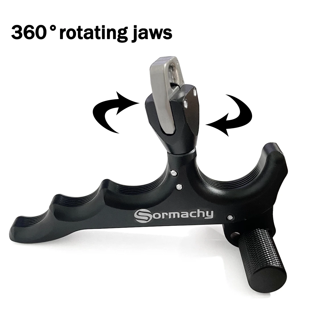 Sormachy Premium Aluminum Alloy Archery Release Aids Automatic Thumb Gripper Caliper  4 Finger Trigger Grip For Compound Bow - view 2