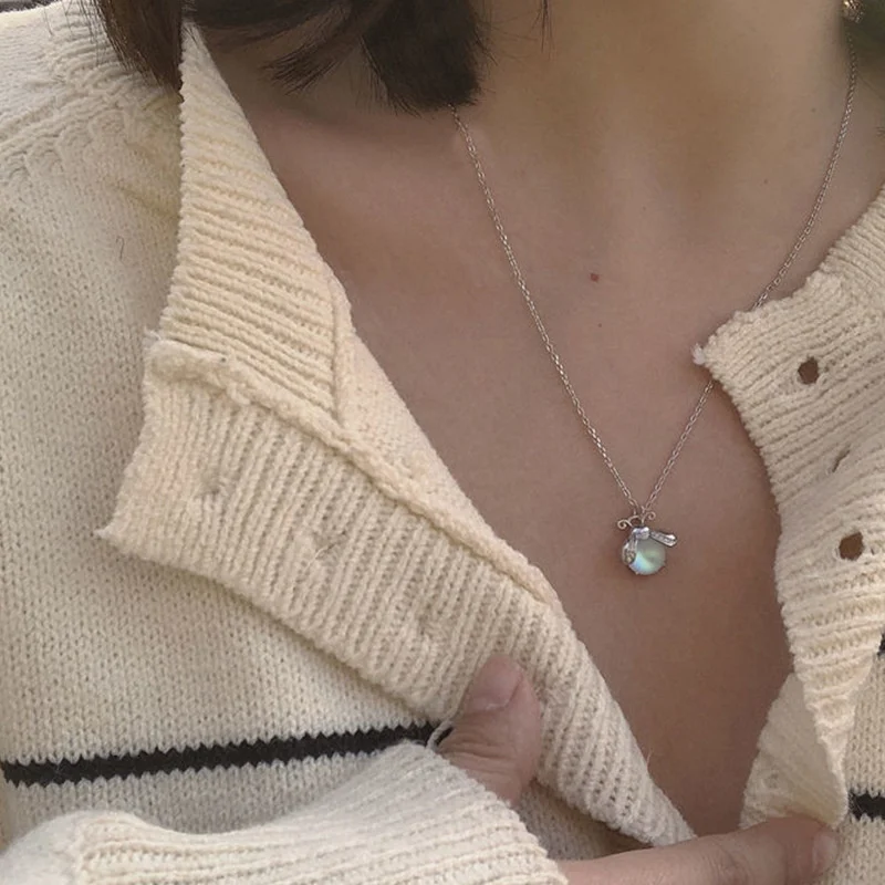Frühling Bunte Blumen Liebe Anhänger Halskette Edelstahl Perlen Kette Halskette Geschenk Schmuck Neue Mode Hochzeit Geschenk – Detail 3