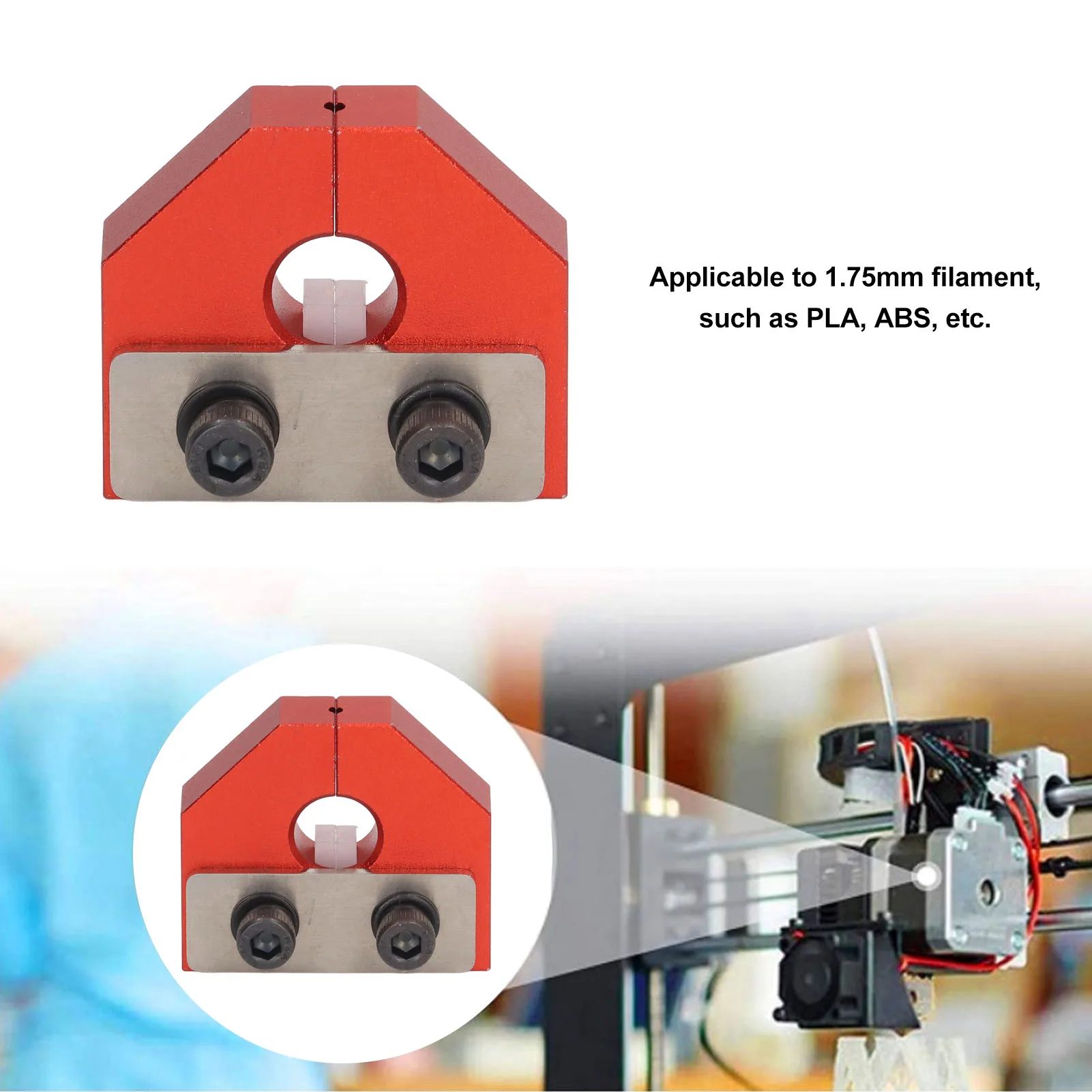 

Filament Welder Connector Sensor 1.75mm Aluminium Alloy Accessory for 3D Printer 3D Printer Filament Welder