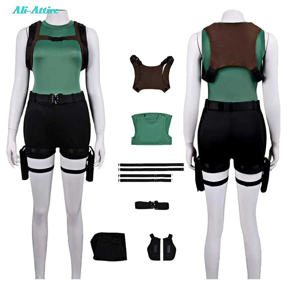 

Костюм для косплея Лары Крофт из фильма «Томб Райдер»: топ, шорты, одежда для женщин, наряд для вечеринки, ролевых игр, костюм на Хэллоуин, карнавальный костюм