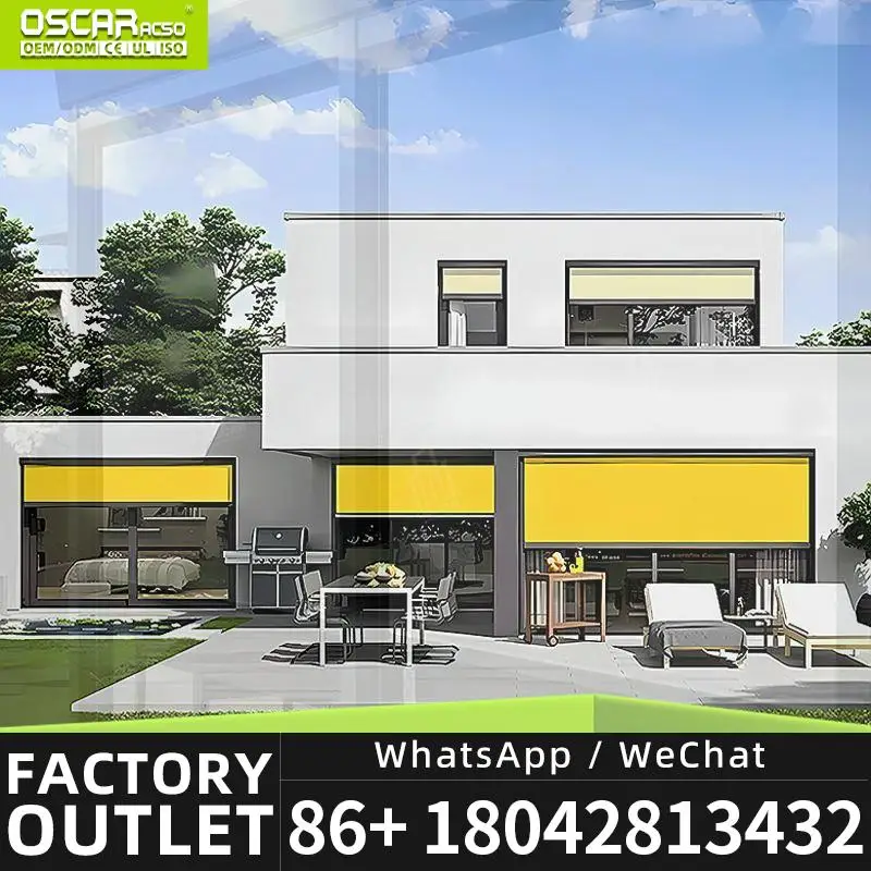 

Оптовая продажа: Электрические ветрозащитные рулонные шторы из ПВХ с молнией для патио, солнцезащитные уличные рулонные жалюзи с дистанционным управлением