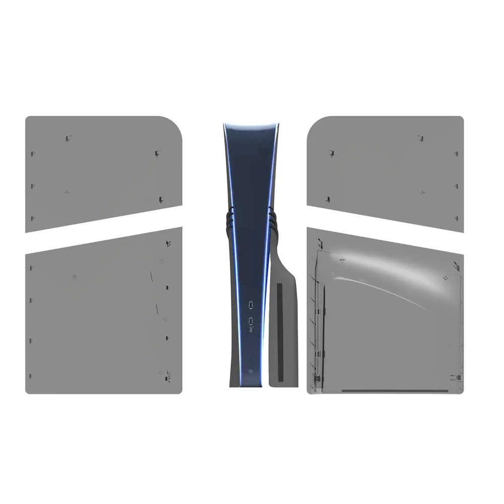 Transparente Frontplatte für PS5 Pro Disc Edition, kratzfeste, staubdichte Abdeckung für PS5 Pro Clear Case Plates Ersatzschale