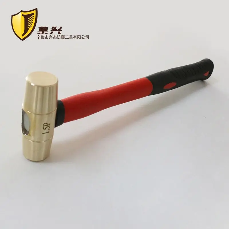 Brass round drum hammer, cylindrical hammer, explosion-proof tool, brass cylindrical hand hammer, gas station accessories, coppe