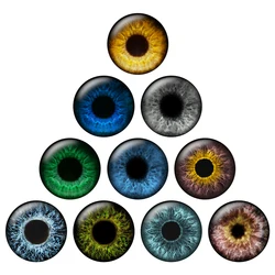 24pcs/bag Doll Pupil Eyes Chips 14mm Super Thin Glass Eye for Blythe Doll DIY Jewelry Making Supplies Bulk Items Wholesale H211