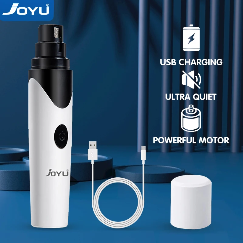 

JOYU Dog Nail Grinder Electric Rechargeable Pet Nail Clippers USB Charging Low Noise Pet Cat Paws Nail Grooming Trimmer Tools