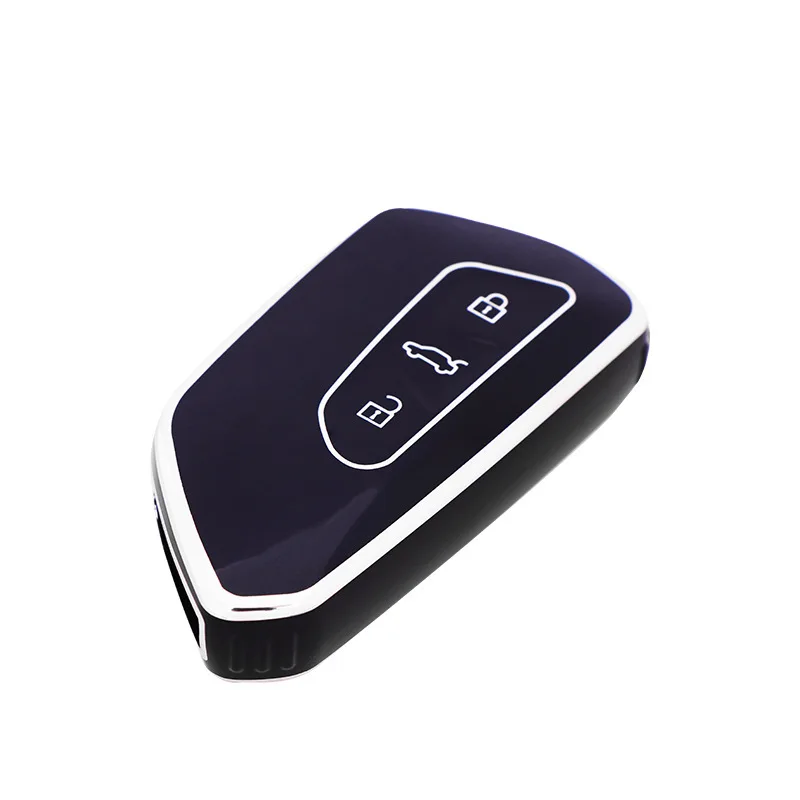 3 أزرار حافظة مفتاح بعيد لينة بولي TPU حافظة مفاتيح السيارة حماية كاملة حافظة مفاتيح لشركة فولكس فاجن فولكس فاجن/جولف 8 MK8 ID.3 ID.4 /Cupra/سكودا #2