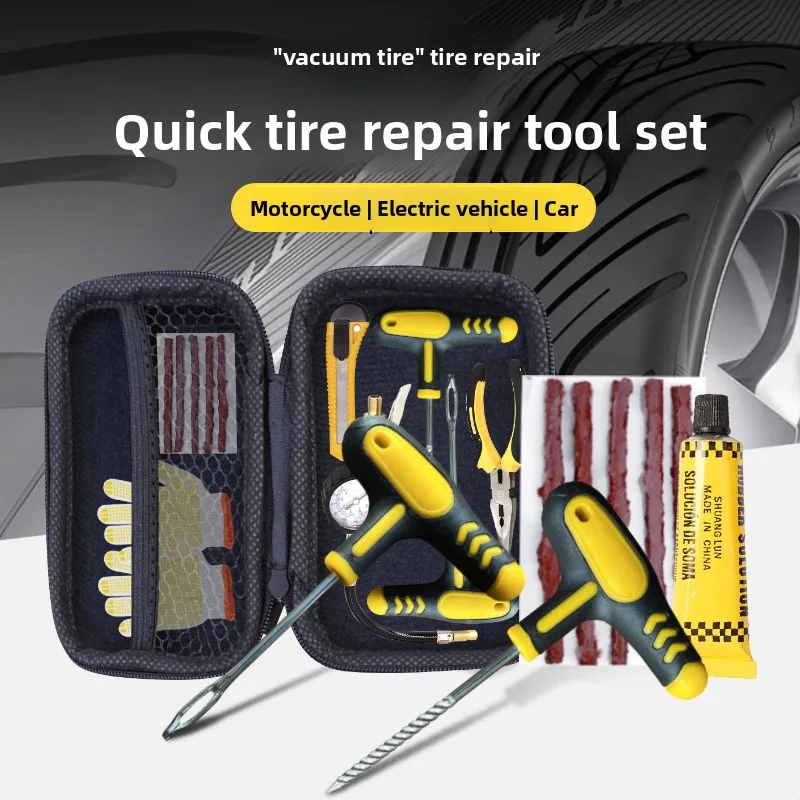 

Набор инструментов для ремонта горячей вакуумных шин-набор для заплаты шин автомобиля, мотоцикла и электрического велосипеда, профессиональные инструменты для фиксации шин