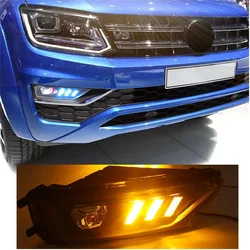 Exterior Auto Lights Led Fog Lamps Fit For VW Amarok 2014-2016 Fog Lights 2017-2021 Lef Drl Fog Lamps