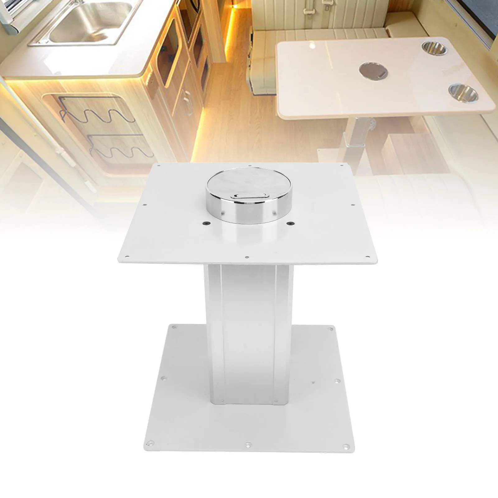 

Adjustable Lifting Desk Leg 310 To 720mm Aluminum Alloy RV Table Leg Strong Support Easy Install for Indoor Balcony for Yachts