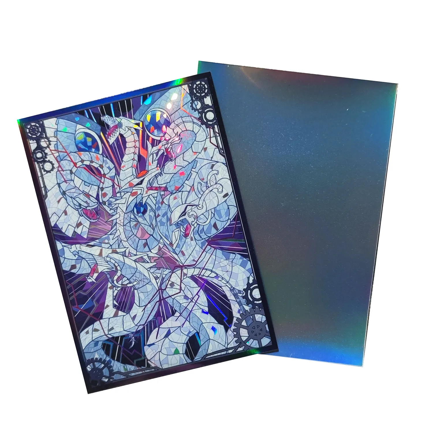 

60 шт., 63x90 мм, защита для коллекционных карточек, голографическая анимация, рукава для карт YuGiOh, щит, лазерная милая крышка для колоды карт, японский размер