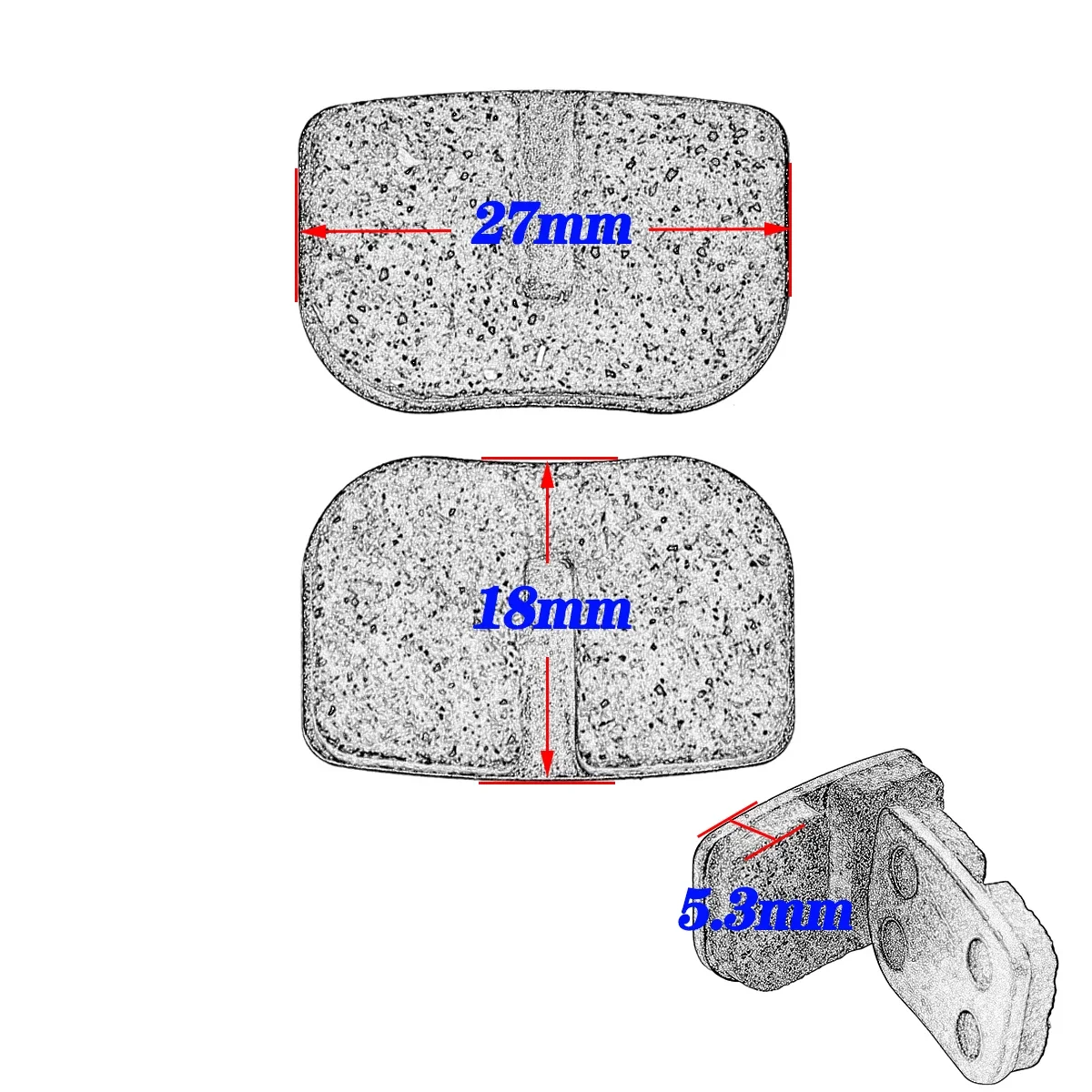 2pcs 4pcs 8pcs Motorcycle Disc Brake Pads For 47cc 49cc Pocket Mini Pit Dirt Quad Moto Scooter Motovox MBX10 MBX11 Parts