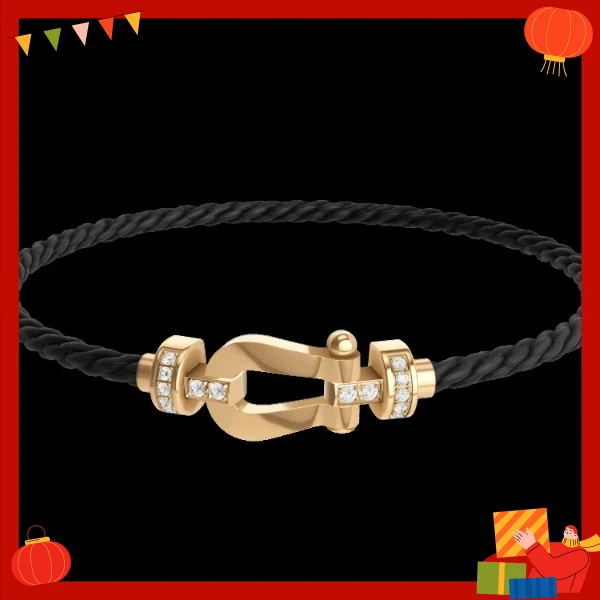 

brez 2026 New 925 Silver Black Red Nylon M Zircon Fashion Bracelet Female Daily Wear Party Party Gifts Luxurious Couple Jewelry