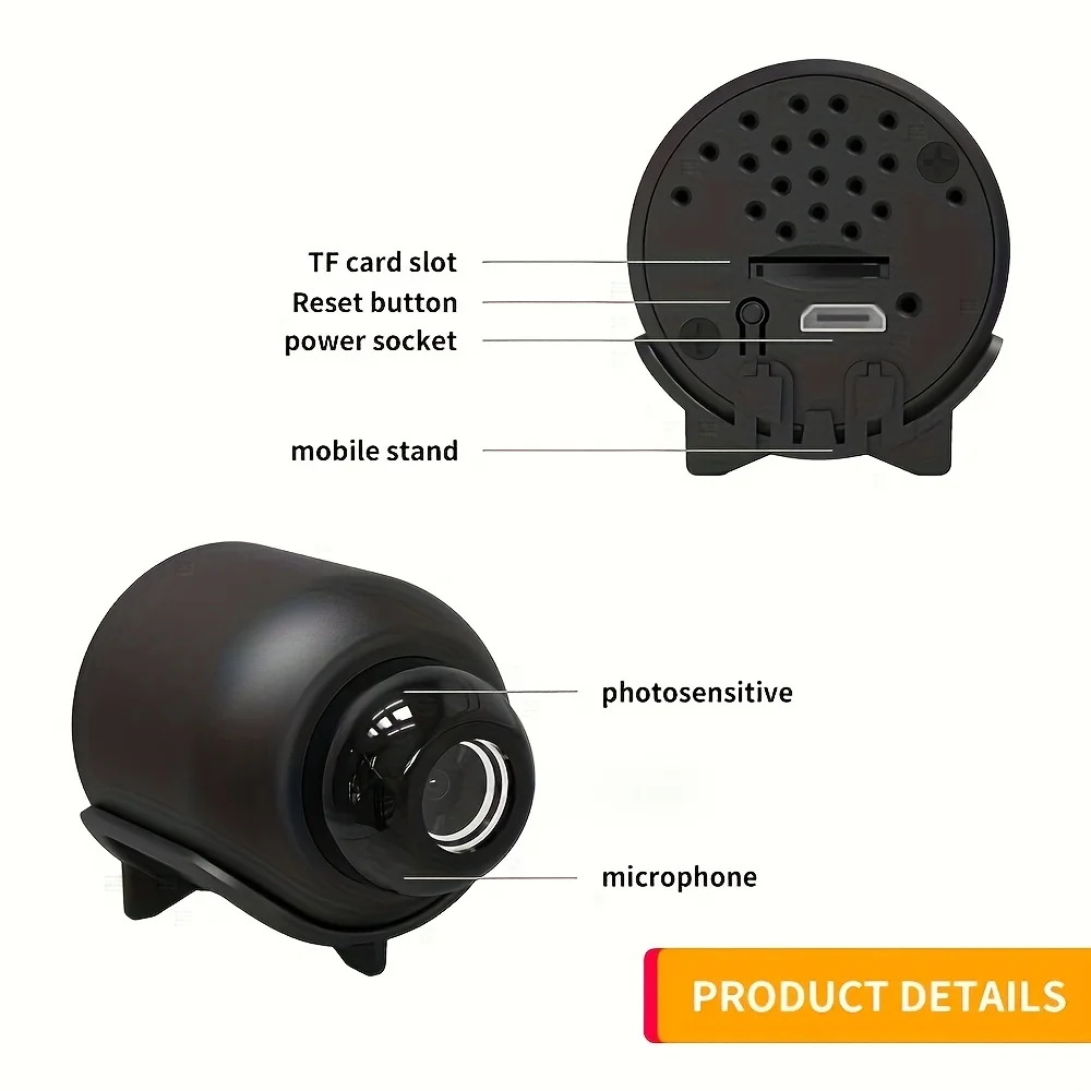 كاميرا صغيرة جديدة للرؤية الليلية خفيفة الوزن ذات جودة عالية محمولة كاميرات ممتازة كشف الحركة كاميرا مراقبة لاسلكية