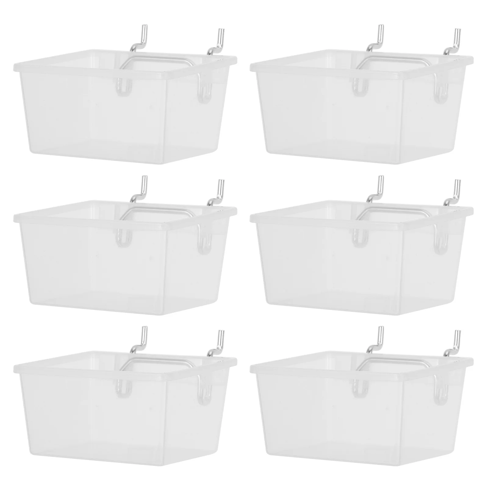 6 шт. контейнеры для перфорированной доски с наклонным отверстием и квадратным отверстием, компактные эффективные решения для хранения, органайзер для мастерской, аксессуары для досок