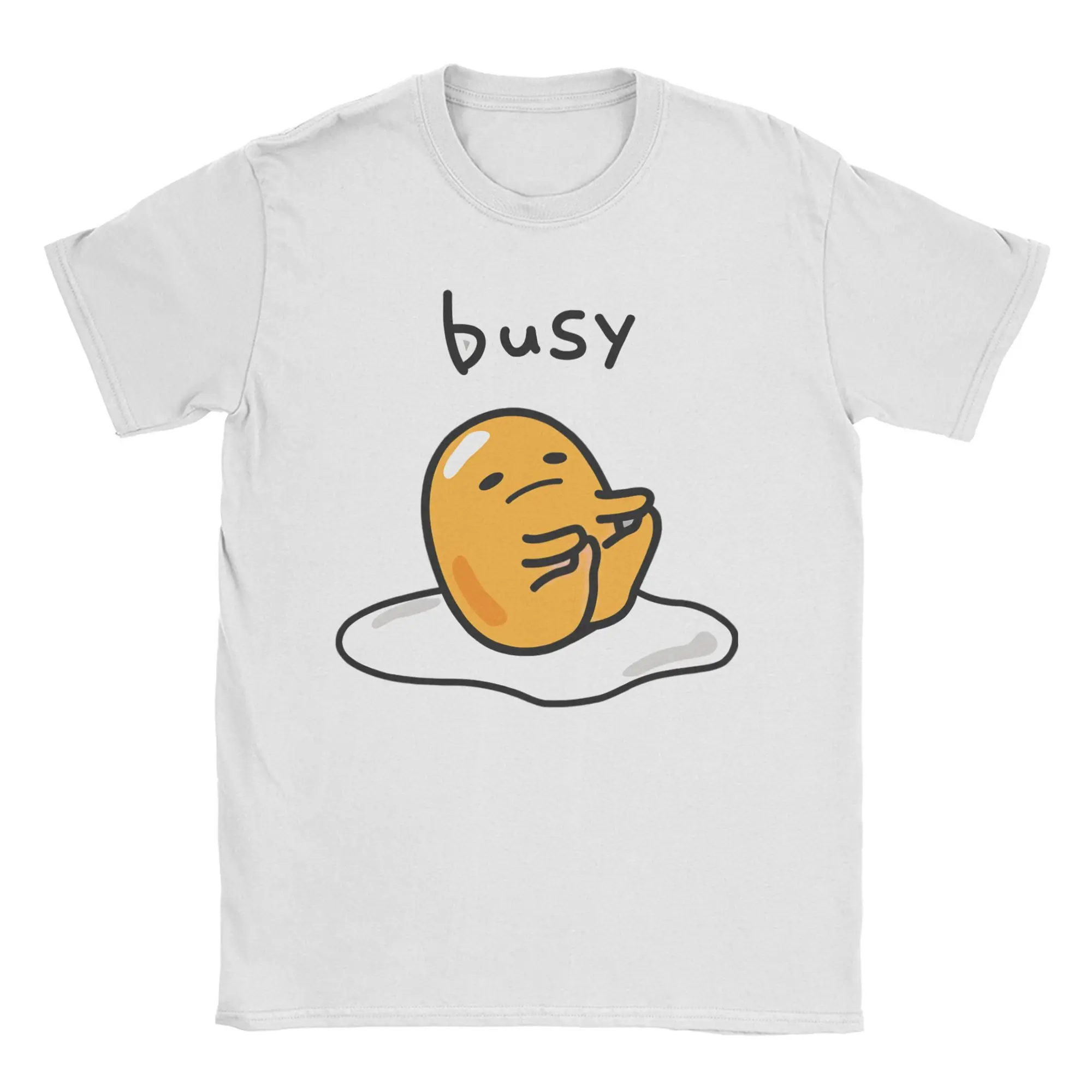 

Gudetama cartoon eggs Graphic Print T Shirts Men Women 100% Cotton Tee Shirt Clothing