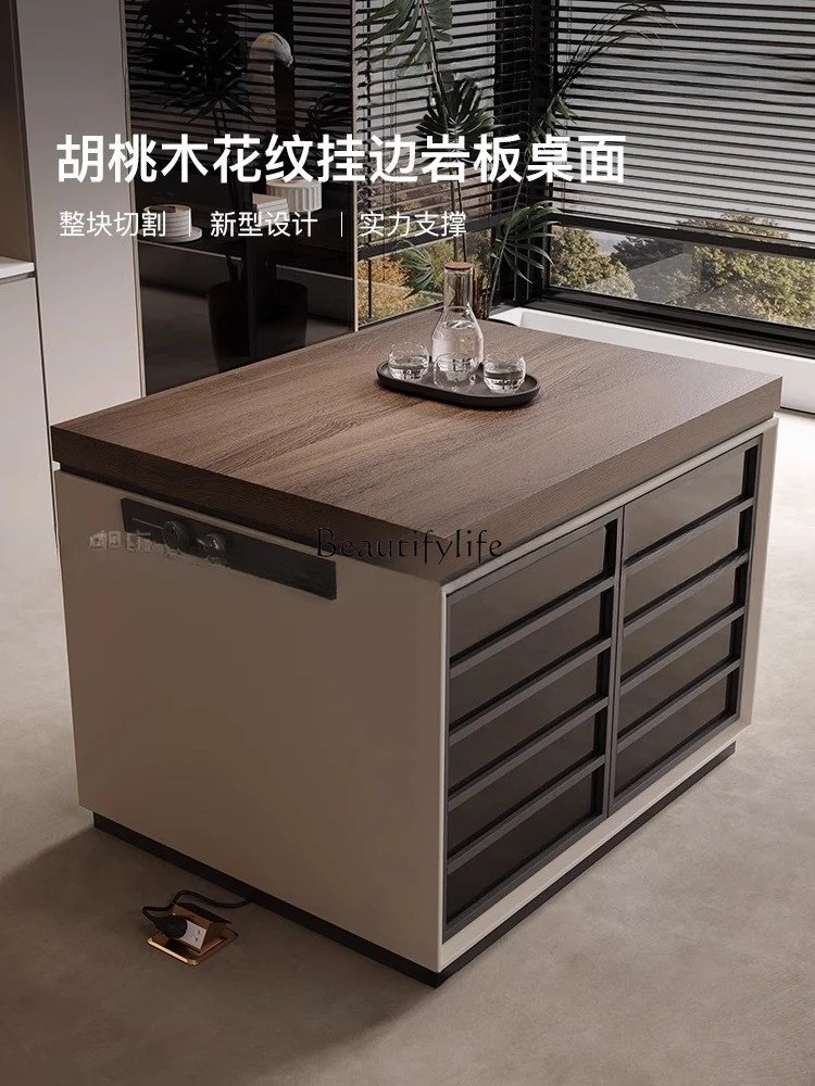 Slate island cabinet Separate open middle island cabinet Advanced removable Italian minimalist multi-functional side cabinet