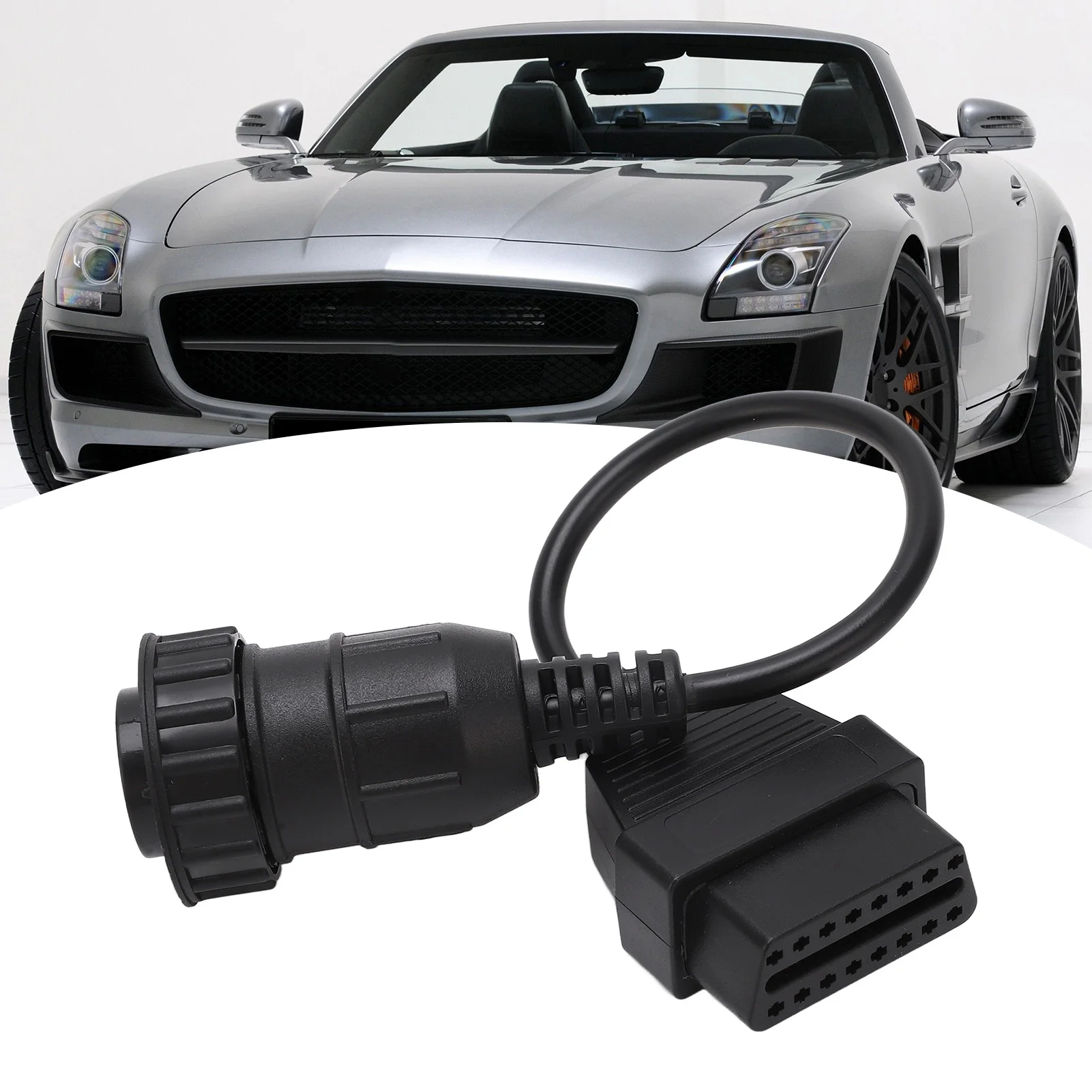 

2 шт. соединительный кабель OBD2, 14-контактный OBD на 16-контактный диагностический инструмент, сменный кабель-адаптер сканера для MercedesBenz