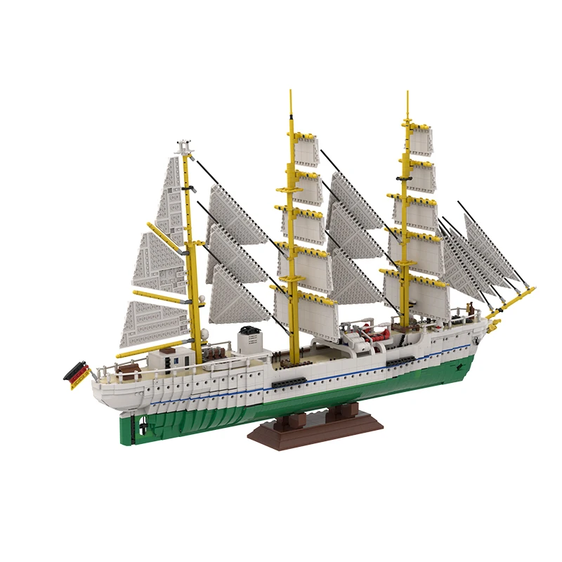 

Новинка 7493 шт. MOC Европейский средневековый немецкий флот Goch Fock парусный обучающий корабль «сделай сам» креативные идеи warship детская игрушка подарочные блоки