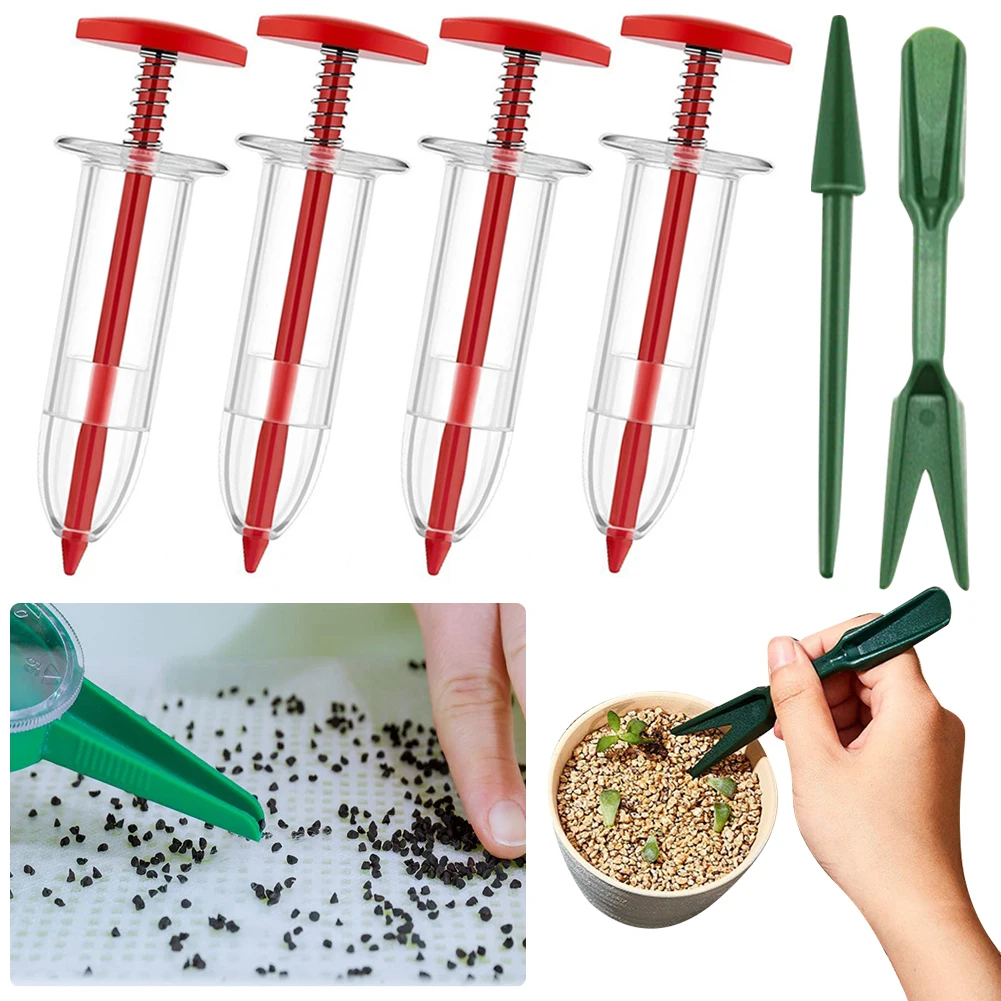 Mini Sementeira Dispenser Semeador manual, Semeador de sementes, Handheld Seed Planter Tool 5 configurações diferentes, Mini Semeador de mão, 1Set