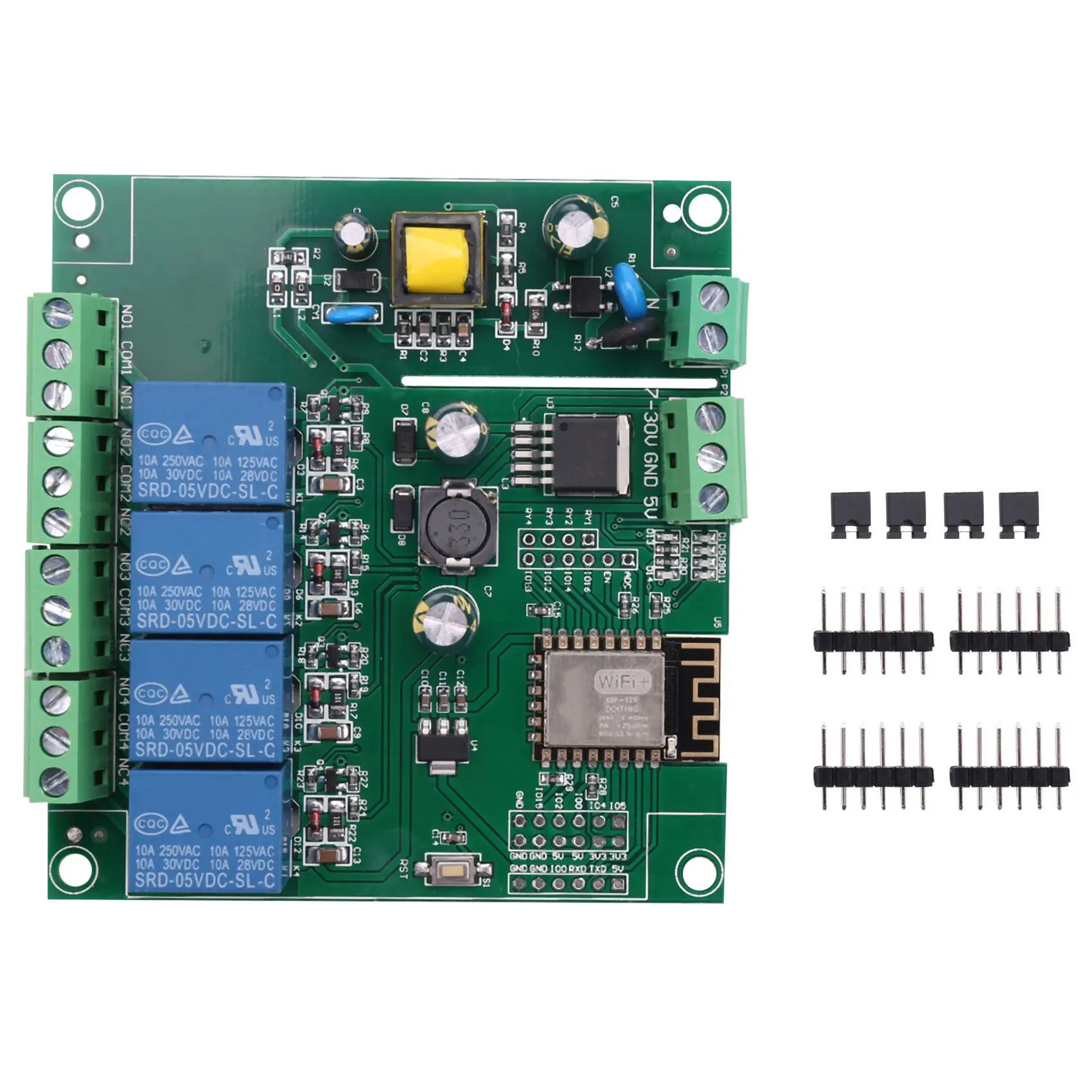 

Релейный модуль ESP8266 ESP-12F WIFI, 4-Канальный Релейный переключатель с задержкой для IDE Smart Home IOT Remote