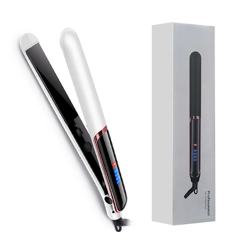 Flat iron hair straightener 2 in 1 electric ceramic hair straightener and curling iron hair straightener drying brush