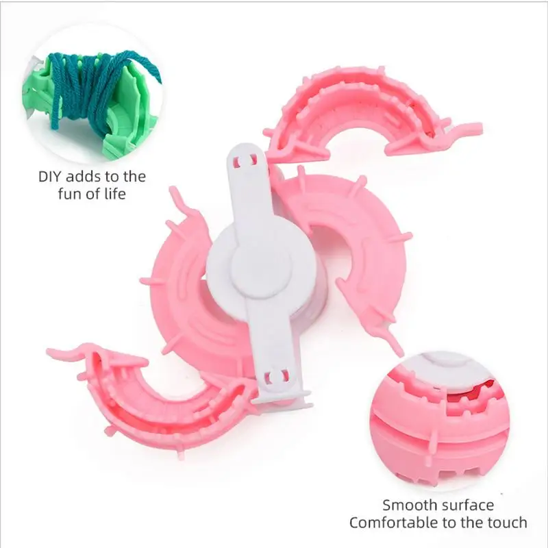 2pcs Portable Fluff Handmade Ball Pompom Maker Tool Heart Shape Yarn Ball Maker Fluff Ball Weaving Tool Yarn Pompom Maker