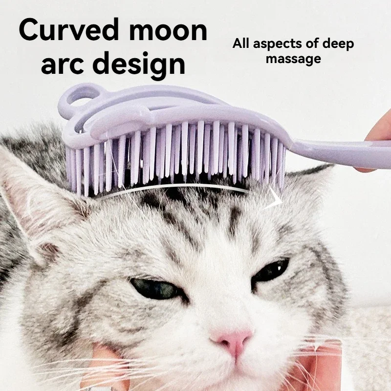 Fluffy Styling Loose Fur Removal Pet Massage Comb One-Button Hair Removal De-shedding Brush for Cats and Dogs Grooming Comb