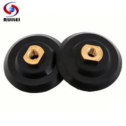 RIJILEI 4Inch Rubber Backer Pads 100mm Sanding Pad Polisher M14 Or 5/8-11 Stone Tools For Granit Sanding Pad