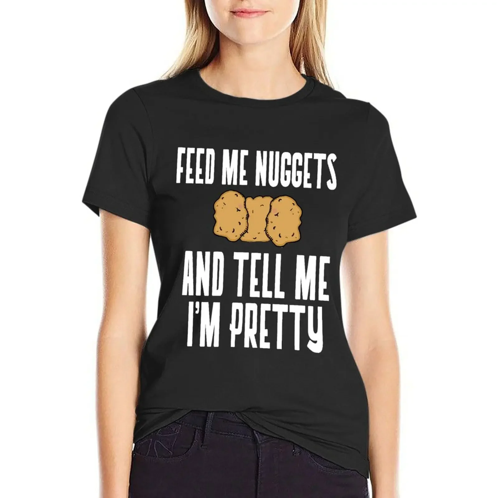 Chicken nuggets T-Shirt shirts graphic tees graphics summer clothes plus size tops cotton t shirts Women