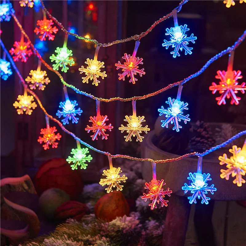 Snowflake LED String Lights 1.5m/3m/6m/10m Festival Lighting Indoor ...